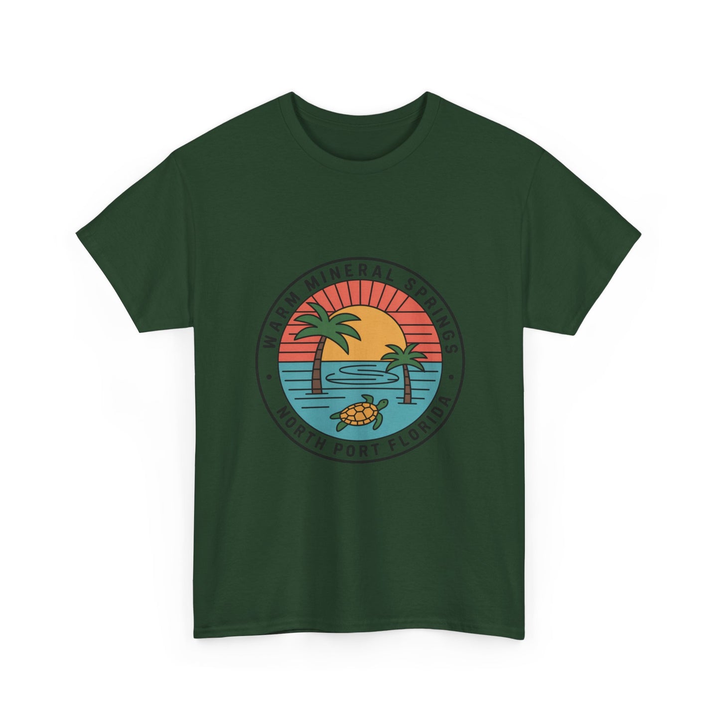 Warm Mineral Springs Florida Turtle Sunset T-Shirt