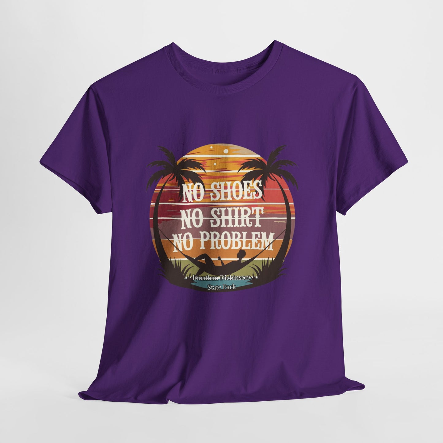 No Shoes No Shirt No Problem T-Shirt – Jonathan Dickinson State Park Relaxed Florida Tee