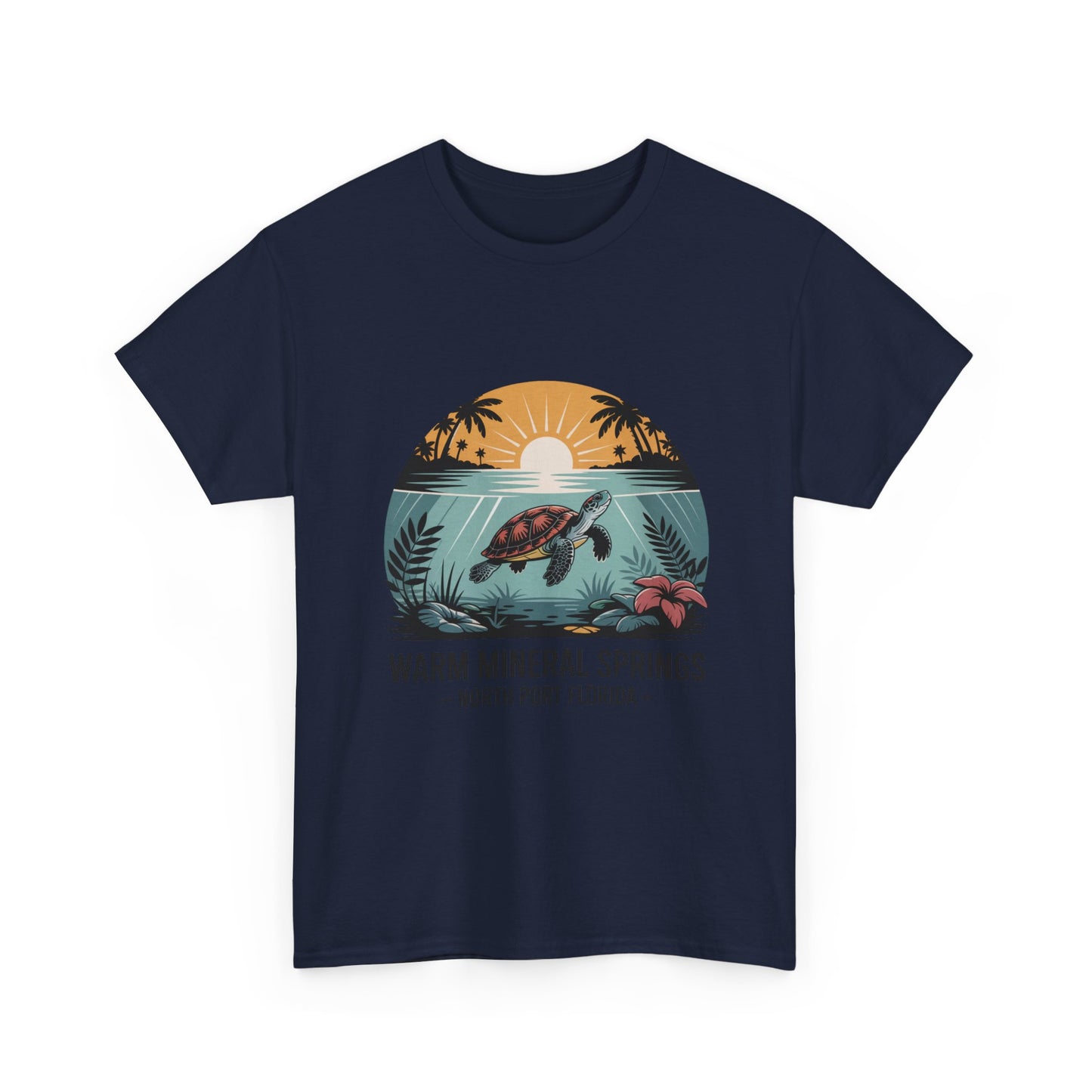 Warm Mineral Springs North Port Florida Sunset Turtle T-Shirt