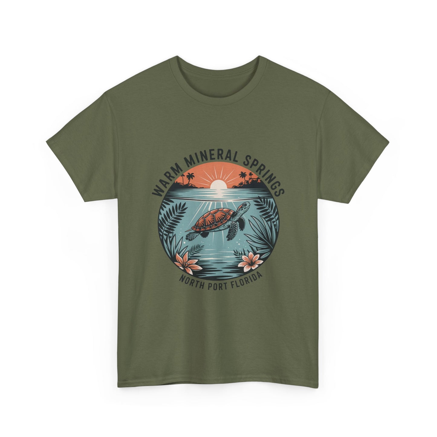 Warm Mineral Springs North Port Florida Turtle Graphic T-Shirt