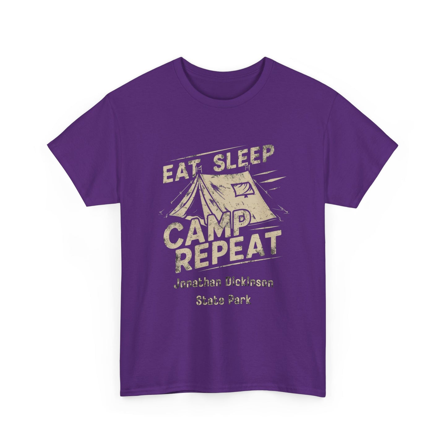 Jonathan Dickinson State Park Camping T-Shirt – Eat Sleep Camp Repeat Graphic Tee