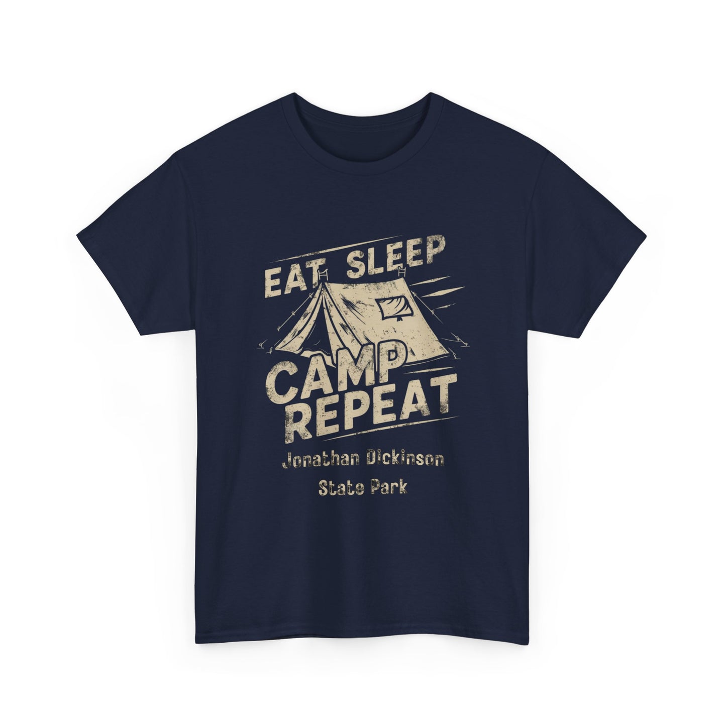 Jonathan Dickinson State Park Camping T-Shirt – Eat Sleep Camp Repeat Graphic Tee