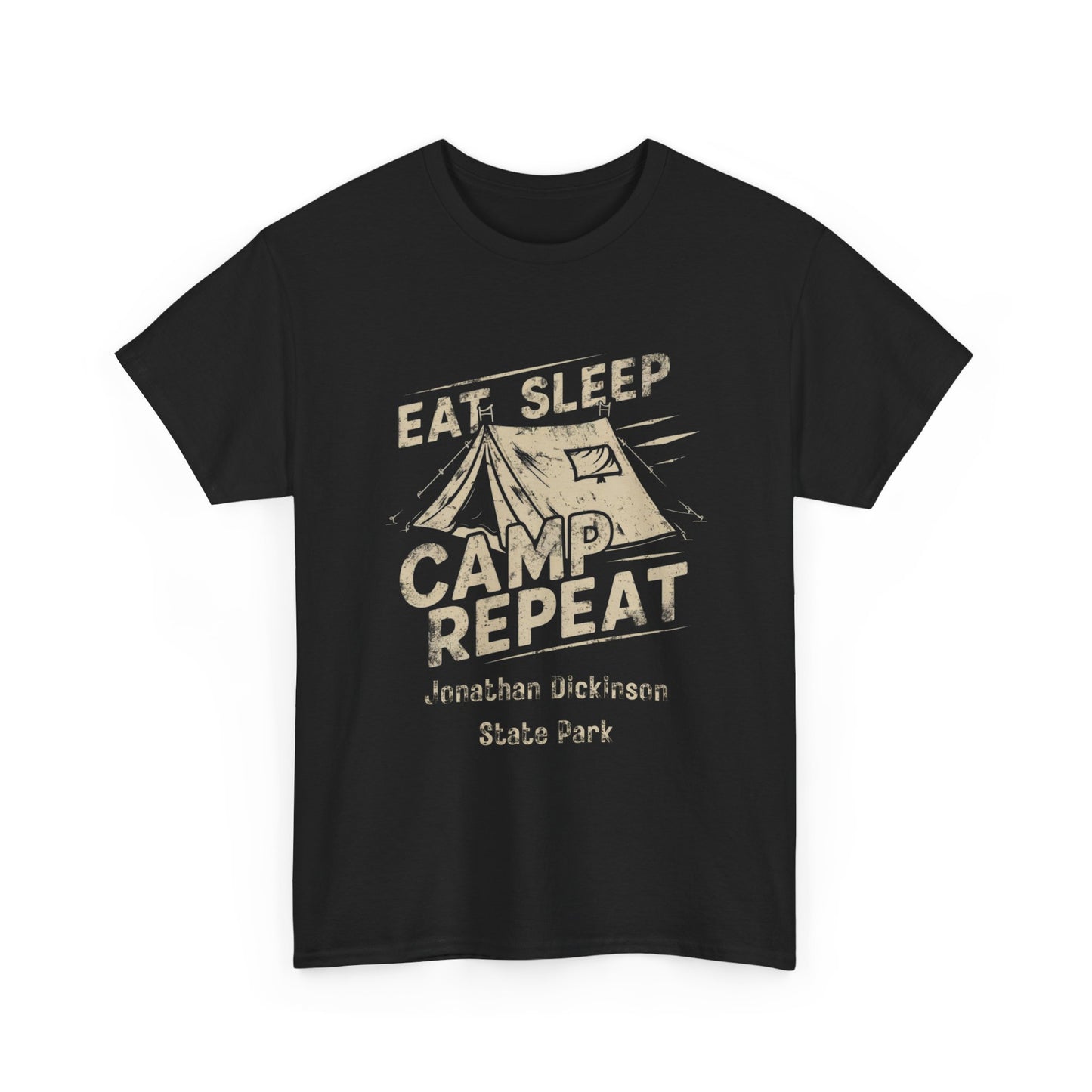 Jonathan Dickinson State Park Camping T-Shirt – Eat Sleep Camp Repeat Graphic Tee