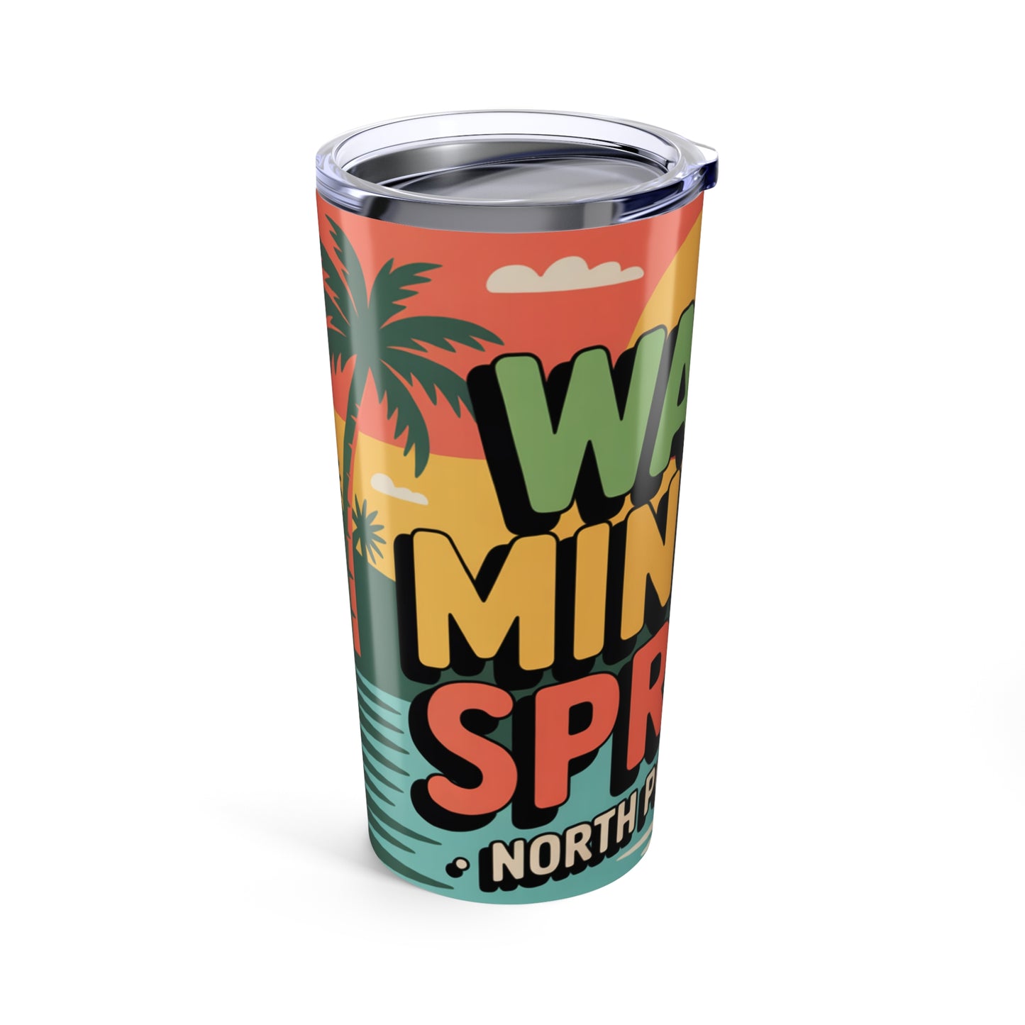 Warm Mineral Springs North Port Florida Retro Sunset Tumbler