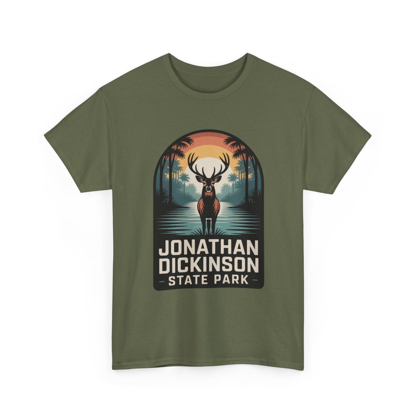 Jonathan Dickinson State Park Deer T-Shirt – Adult Florida Wildlife Sunset Nature Tee
