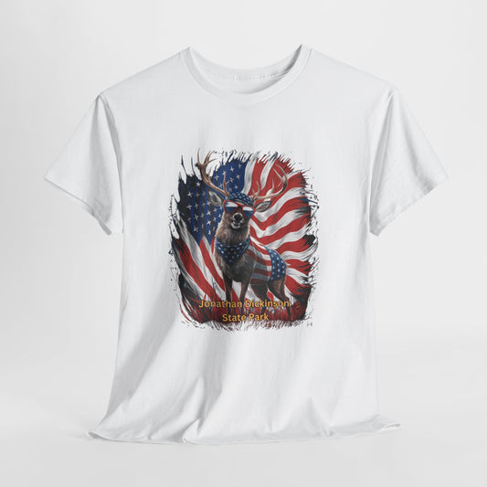4th of July Deer T-Shirt – Jonathan Dickinson State Park Patriotic USA Buck Tee