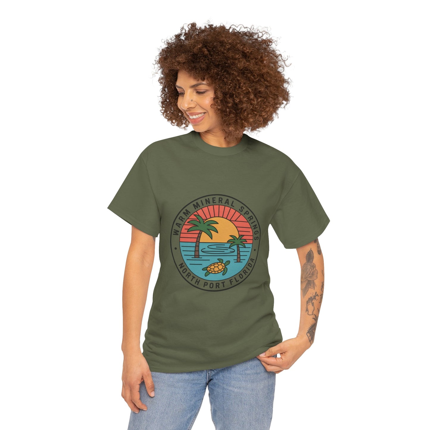 Warm Mineral Springs Florida Turtle Sunset T-Shirt