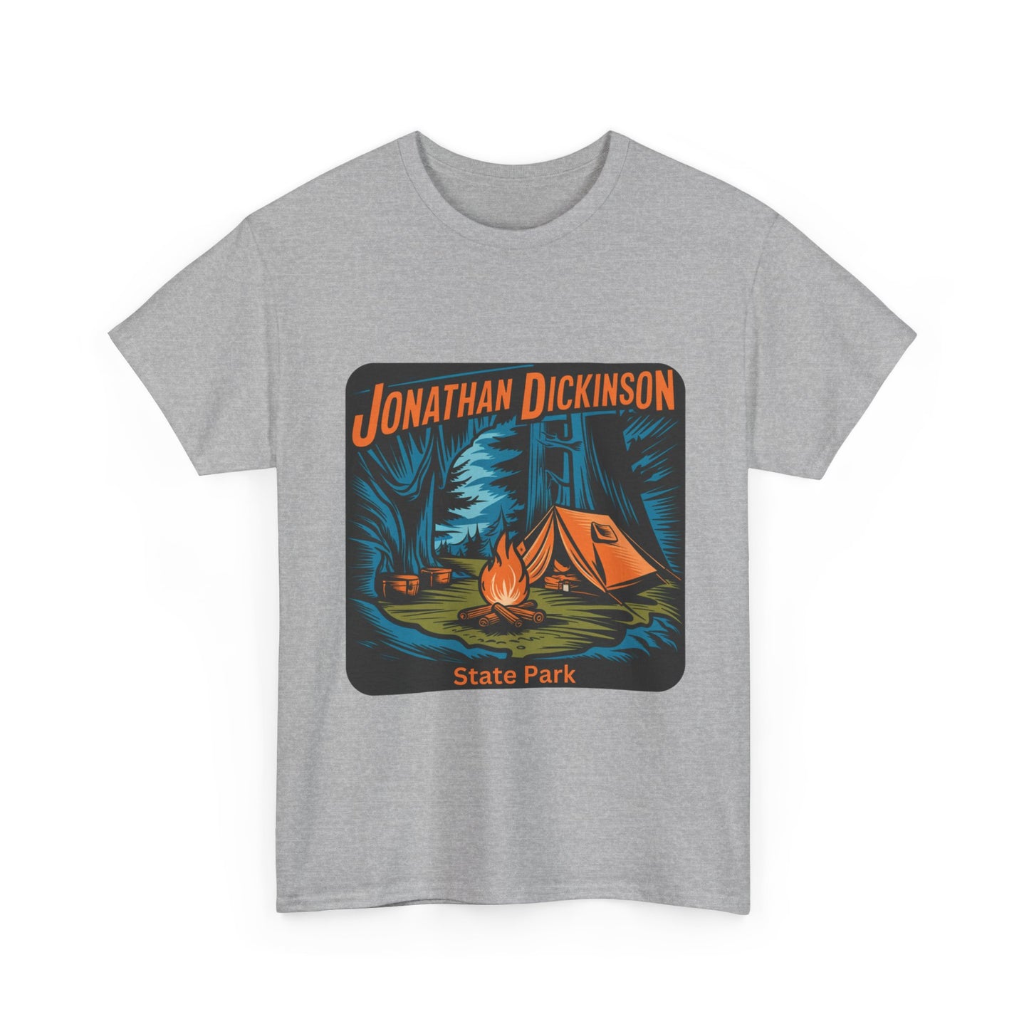 Camping Adventure T-Shirt – Jonathan Dickinson State Park Florida Campfire Nature Tee